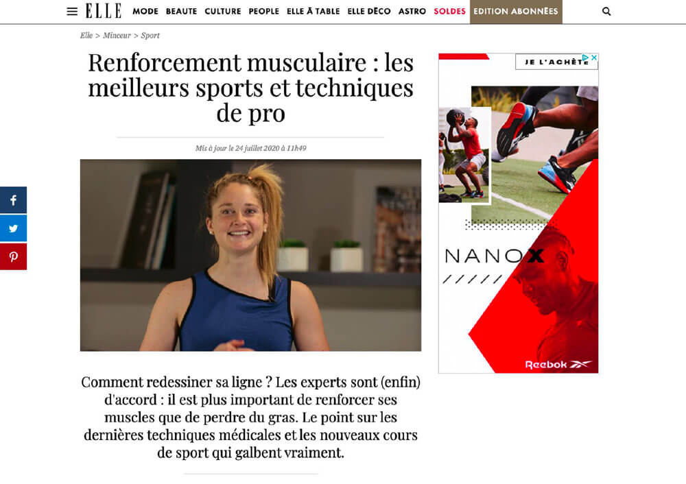 Zen and Boost - Presse - Elle : Renforcement musculaire, les meilleurs sports et techniques de pro